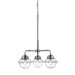 Millennium - 3453-PN - Three Light Chandelier - Neo-Industrial - Polished Nickel
