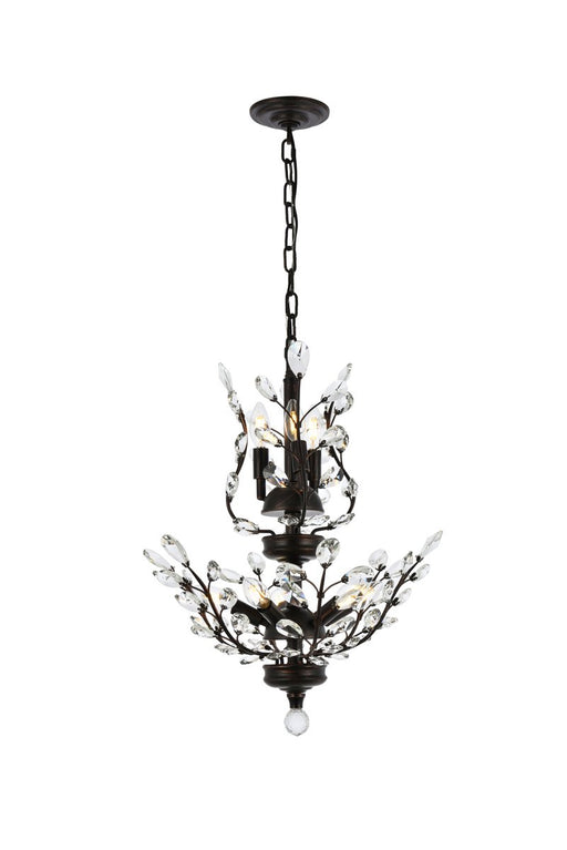 Elegant Lighting - V2011D21DB/RC - Eight Light Chandelier - Orchid - Dark Bronze