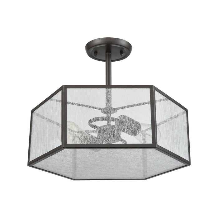 Two Light Semi Flush Mount from the Spencer collection in Oil Rubbed Bronze finish