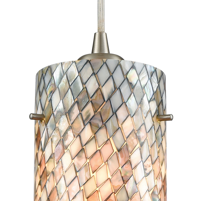 Four Light Pendant from the Capri collection in Satin Nickel finish