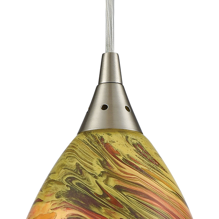 One Light Mini Pendant from the Collanino collection in Satin Nickel finish