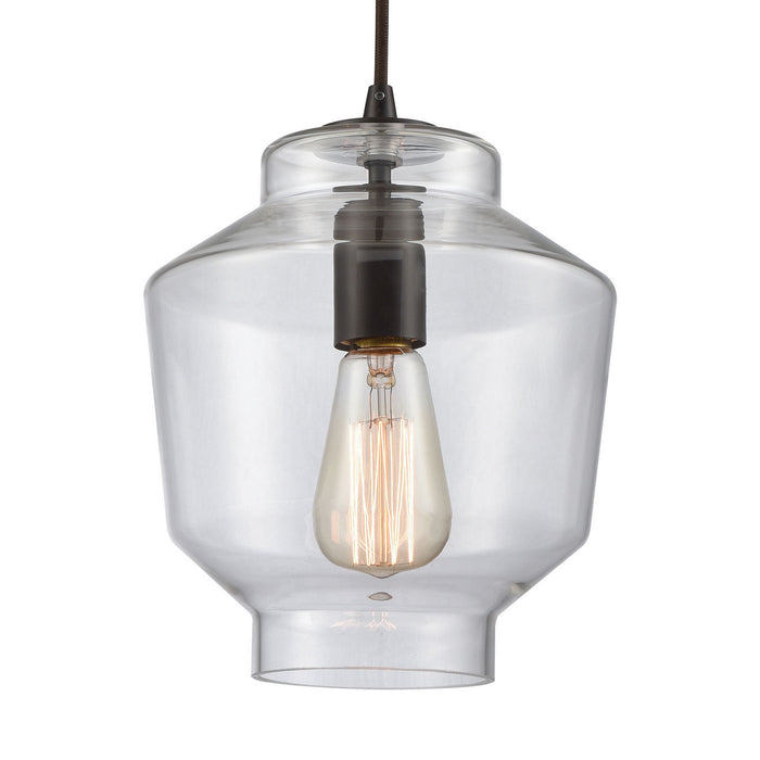 Three Light Pendant from the Barrel collection in Oil Rubbed Bronze finish