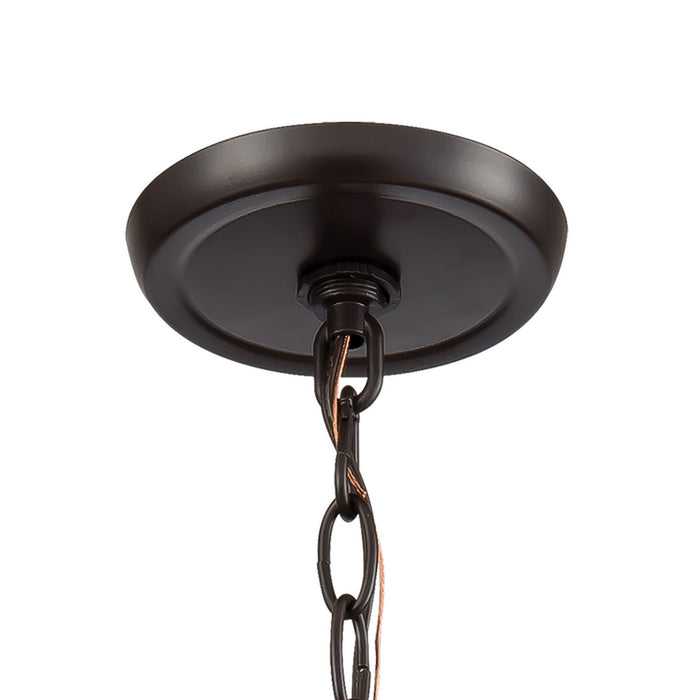 Three Light Chandelier from the Bamboo Nest collection in Oil Rubbed Bronze finish