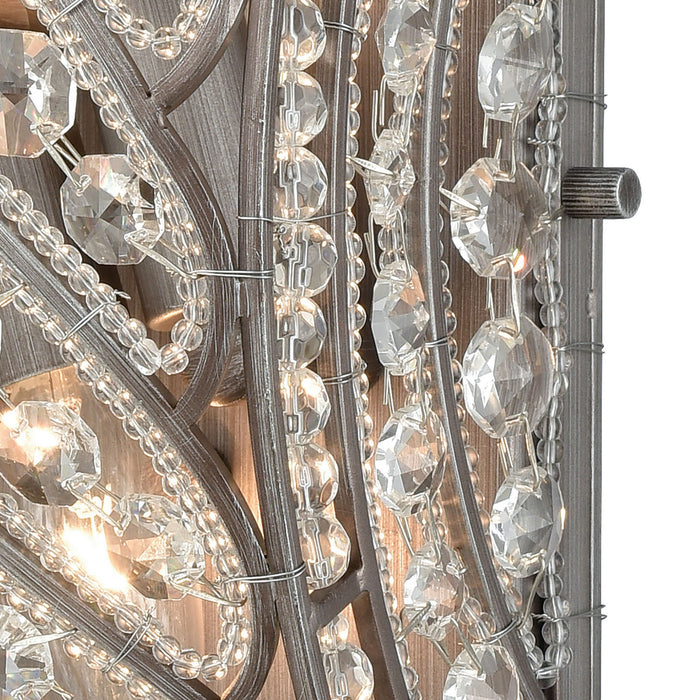 Two Light Wall Sconce from the Bradington collection in Weathered Zinc finish