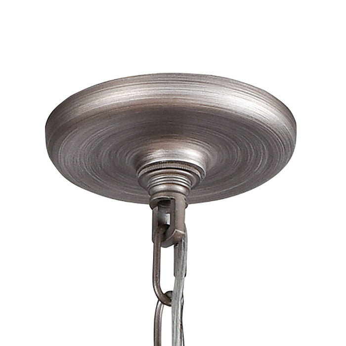 Eight Light Chandelier from the Bradington collection in Weathered Zinc finish