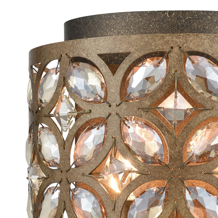 Two Light Wall Sconce from the Rosslyn collection in Mocha, Deep Bronze, Deep Bronze finish