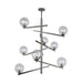 ELK Home - 12184/8 - Eight Light Chandelier - Globes of Light - Brushed Black Nickel
