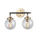 ELK Home - 14427/2 - Two Light Vanity Lamp - Boudreaux - Matte Black, Antique Gold, Antique Gold
