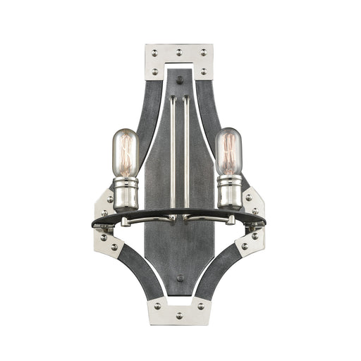 ELK Home - 15230/2 - Two Light Wall Sconce - Riveted Plate - Polished Nickel