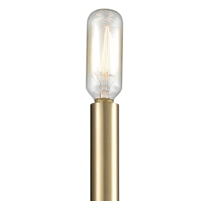 One Light Vanity Lamp from the Livingston collection in Matte Black, Satin Brass, Satin Brass finish