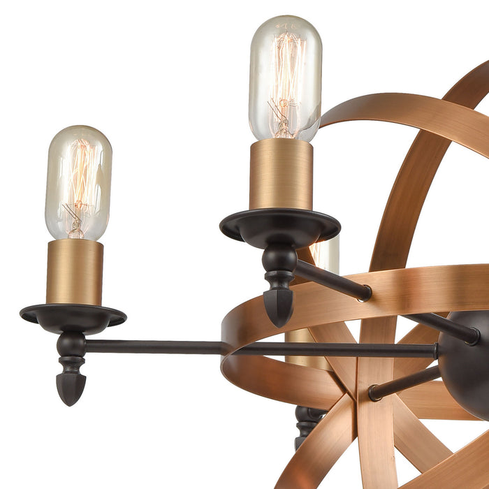 Six Light Chandelier from the Kingston collection in Oil Rubbed Bronze finish