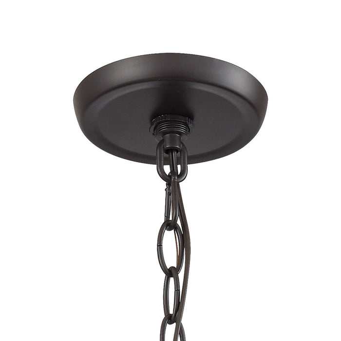 Six Light Chandelier from the Kingston collection in Oil Rubbed Bronze finish