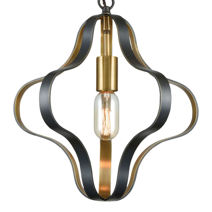 One Light Pendant from the Janis collection in Aged Brass finish
