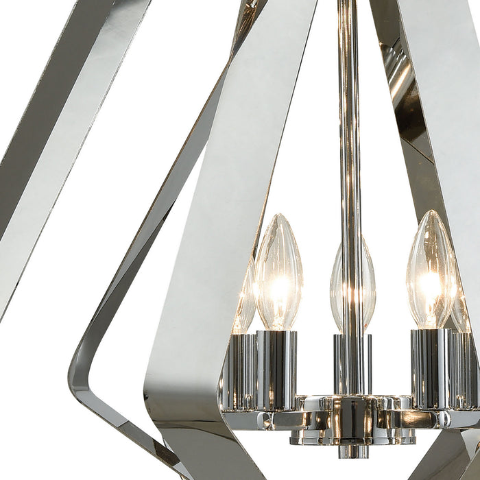 Five Light Chandelier from the Anguluxe collection in Polished Chrome finish