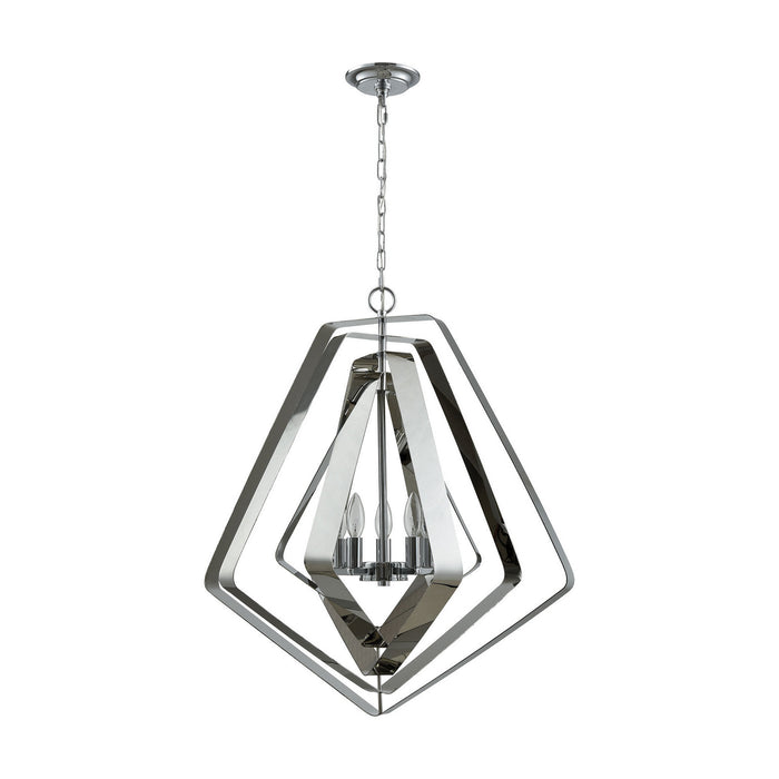 Five Light Chandelier from the Anguluxe collection in Polished Chrome finish