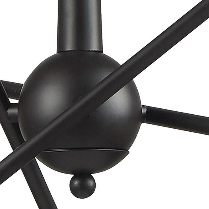 Six Light Chandelier from the Delphine collection in Oil Rubbed Bronze finish