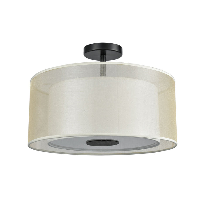 Two Light Semi Flush Mount from the Ashland collection in Matte Black finish