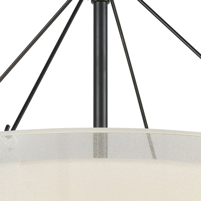 Five Light Chandelier from the Ashland collection in Matte Black finish
