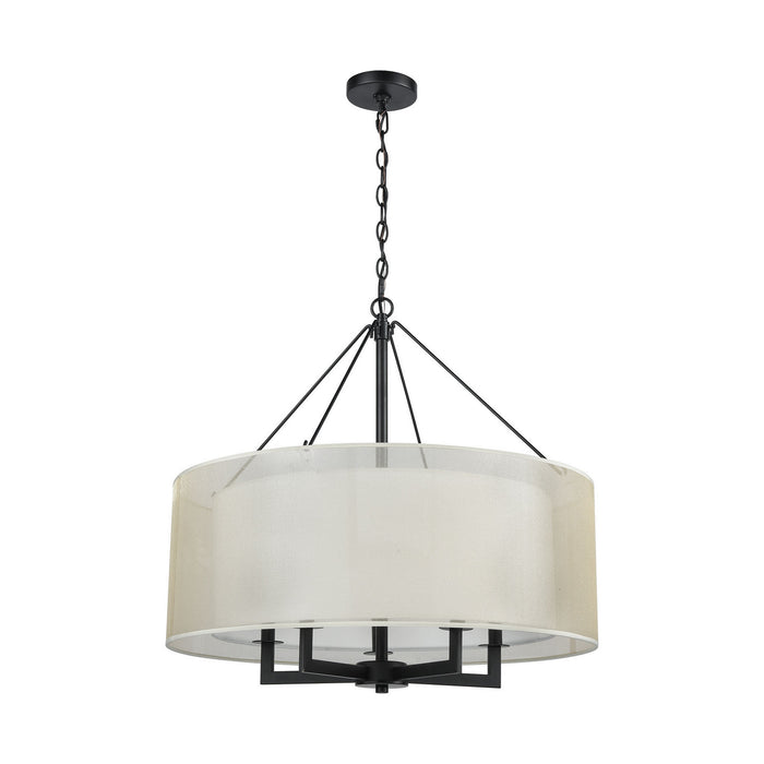 Five Light Chandelier from the Ashland collection in Matte Black finish