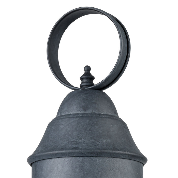One Light Outdoor Post Lantern from the Onion collection in Aged Zinc finish