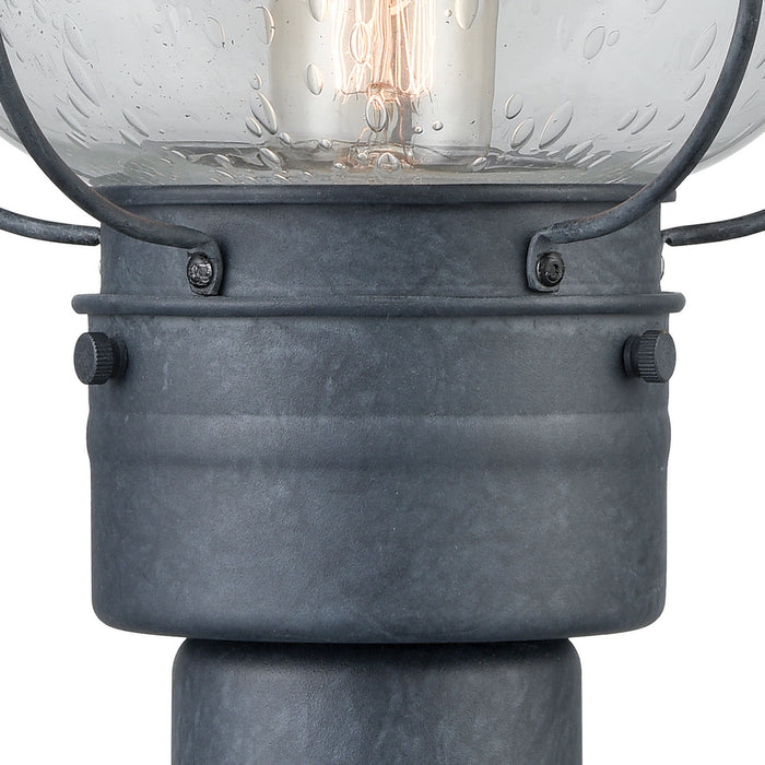 One Light Outdoor Post Lantern from the Onion collection in Aged Zinc finish