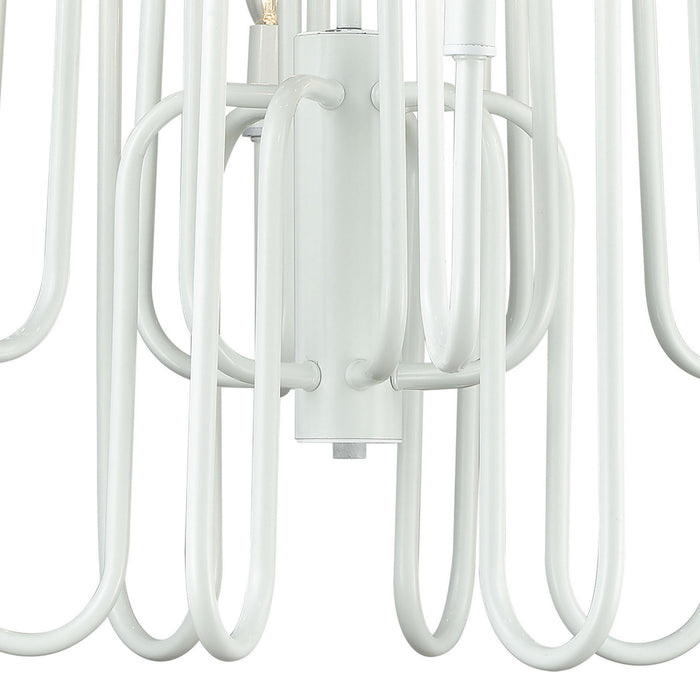 12 Light Chandelier from the Decatur collection in Matte White finish