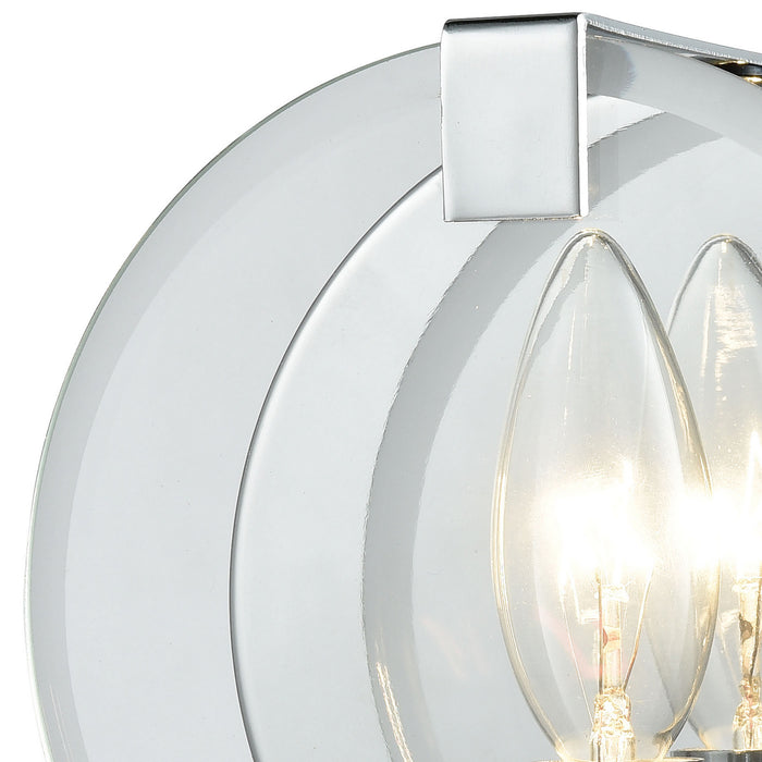 One Light Vanity Lamp from the Clasped Glass collection in Polished Chrome finish