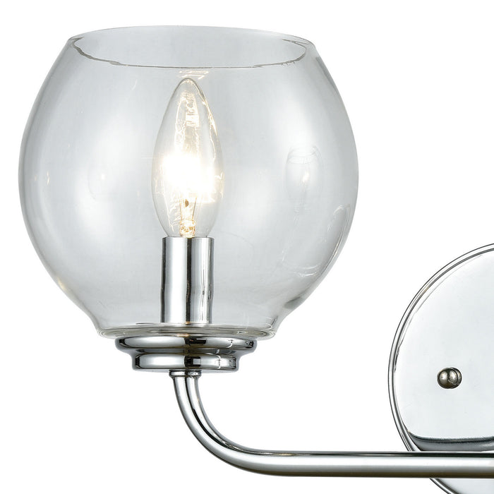 Two Light Vanity Lamp from the Emory collection in Polished Chrome finish