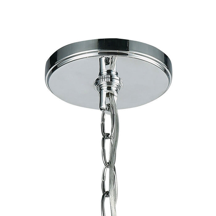 Six Light Chandelier from the Emory collection in Polished Chrome finish