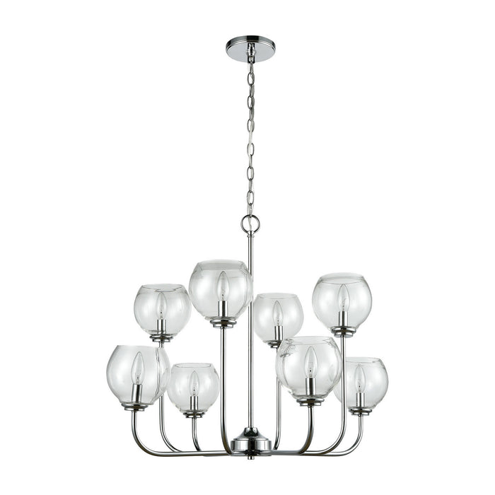 Eight Light Chandelier from the Emory collection in Polished Chrome finish