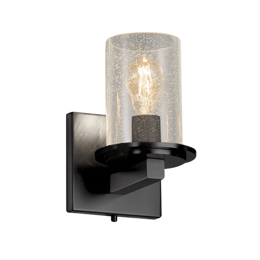 Justice Designs - FSN-8771-10-SEED-MBLK - Wall Sconce - Fusion - Matte Black