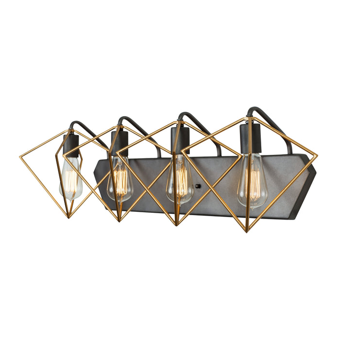 Four Light Bath from the Metropolis collection in Antique Gold/Rustic Bronze finish