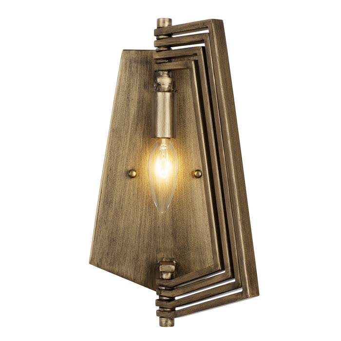 One Light Wall Sconce from the Gymnast collection in Havana Gold finish