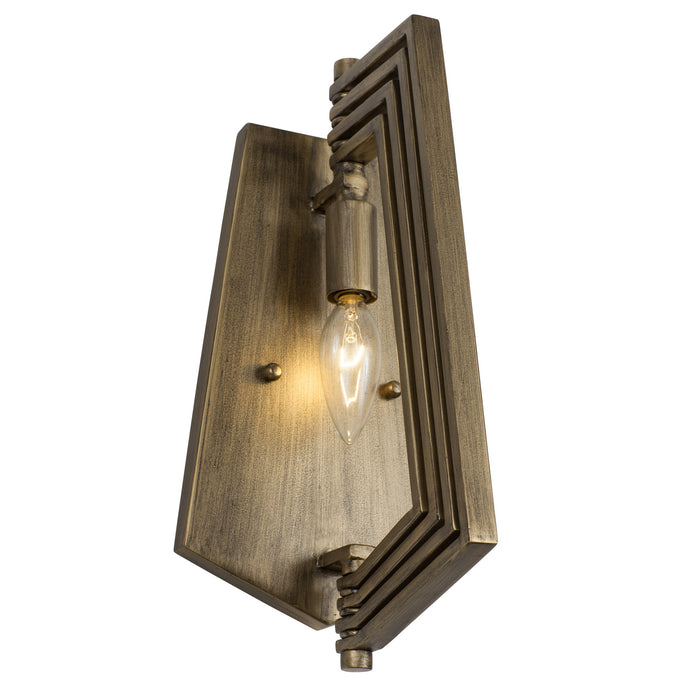 One Light Wall Sconce from the Gymnast collection in Havana Gold finish