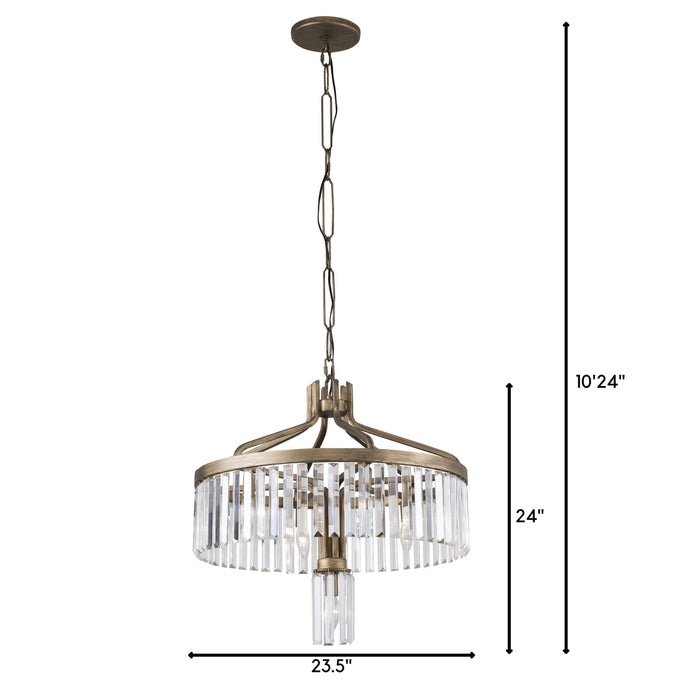 Seven Light Pendant from the Social Club collection in Havana Gold finish