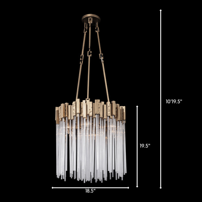 Six Light Pendant from the Matrix collection in Havana Gold finish