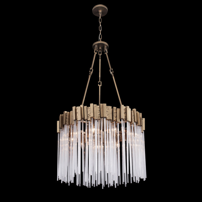 Nine Light Pendant from the Matrix collection in Havana Gold finish
