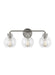 Generation Lighting - VS24403SN - Three Light Vanity - Clara - Satin Nickel