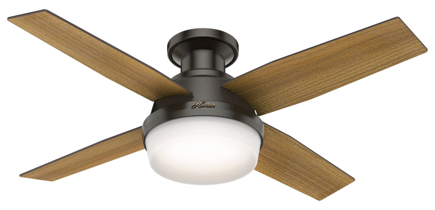 Hunter 44" Dempsey Interior Ceiling Fan with LED Light Kit and Handheld Remote