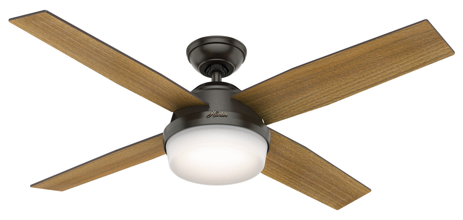 Hunter 52" Dempsey Indoor Ceiling Fan with LED Light Kit and Handheld Remote