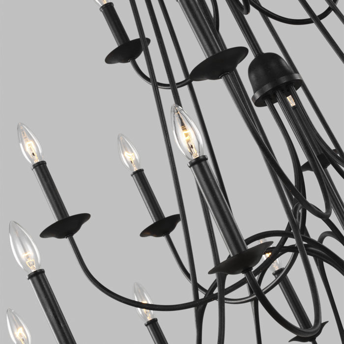 18 Light Chandelier from the BOUGHTON collection in Antique Forged Iron finish