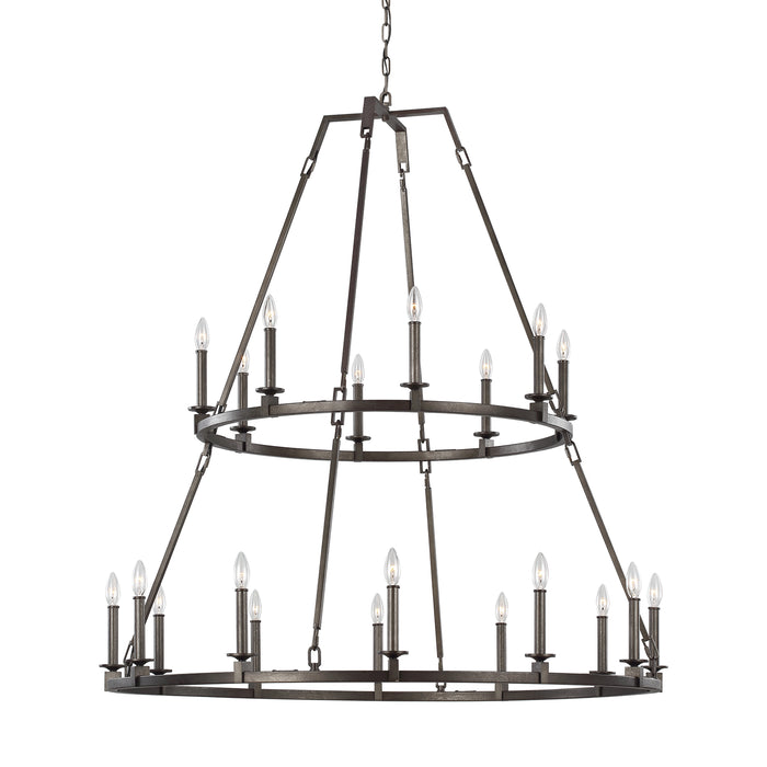 20 Light Chandelier from the Landen collection in Smith Steel finish