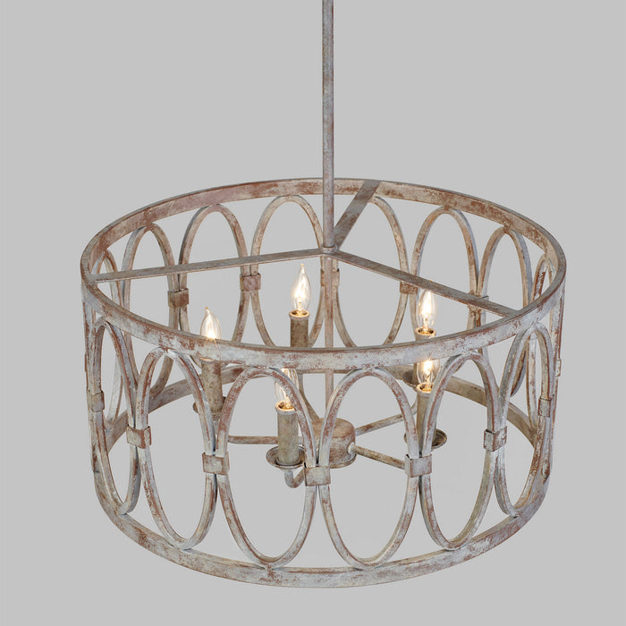 Five Light Hanging Shade from the Patrice collection in Deep Abyss finish