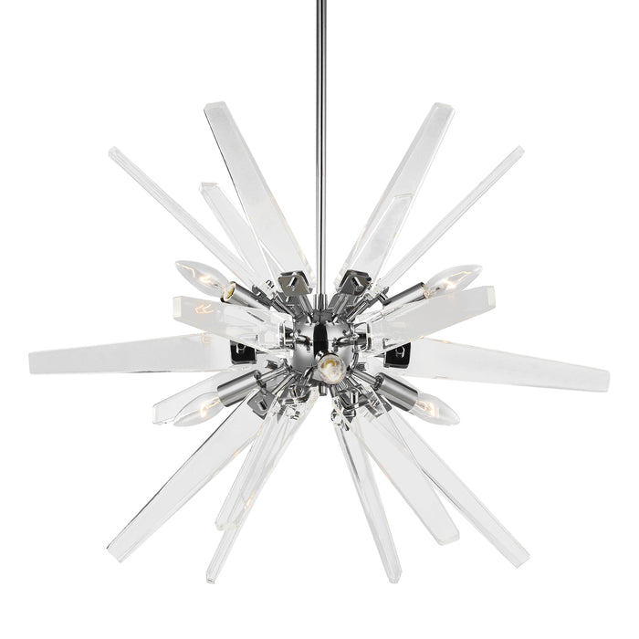 Six Light Chandelier from the Thorne collection in Chrome finish