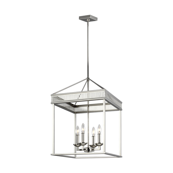 Generation Lighting - F3275/4PN - Four Light Lantern - Woodruff - Polished Nickel