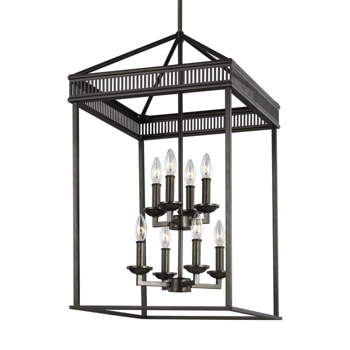 Eight Light Lantern from the Woodruff collection in Antique Bronze finish
