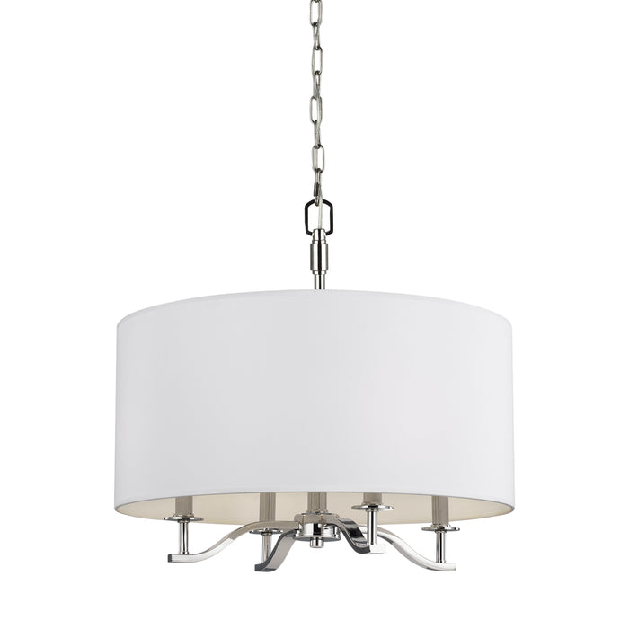 Four Light Chandelier from the Hewitt collection in Polished Nickel finish