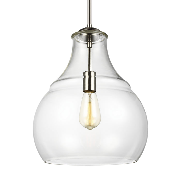 One Light Pendant from the ZOLA collection in Satin Nickel finish