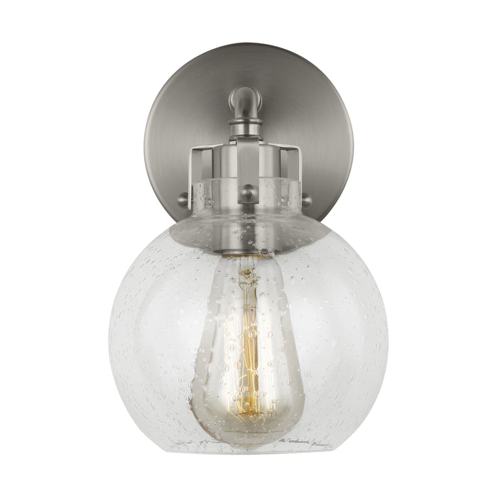One Light Wall Sconce from the Clara collection in Satin Nickel finish