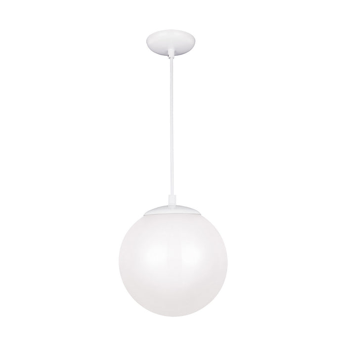 LED Pendant from the Leo-Hanging Globe collection in White finish
